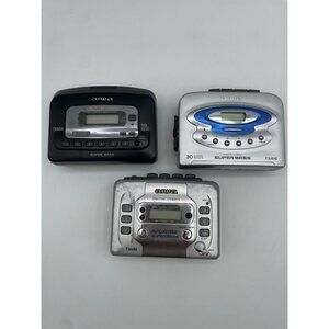 Aiwa Lot of 3 cassette tape player Walkman TX456 TX416 TX486 **Parts or Repair